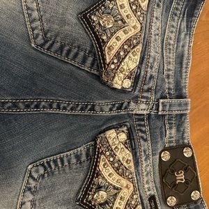 Light/medium blue . Miss me brand jeans. Style boot cut. Size 26